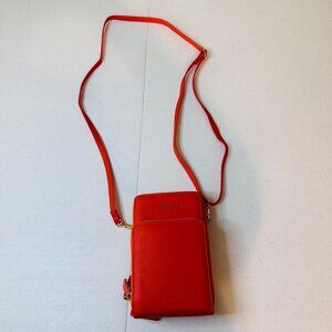 Small Crossbody Purse Cell Phone Bag Orange Purse Handbag Credit Card Slots